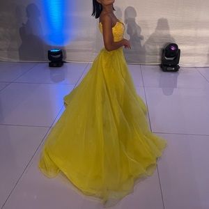 Ashley Lauren Yellow Overskirt